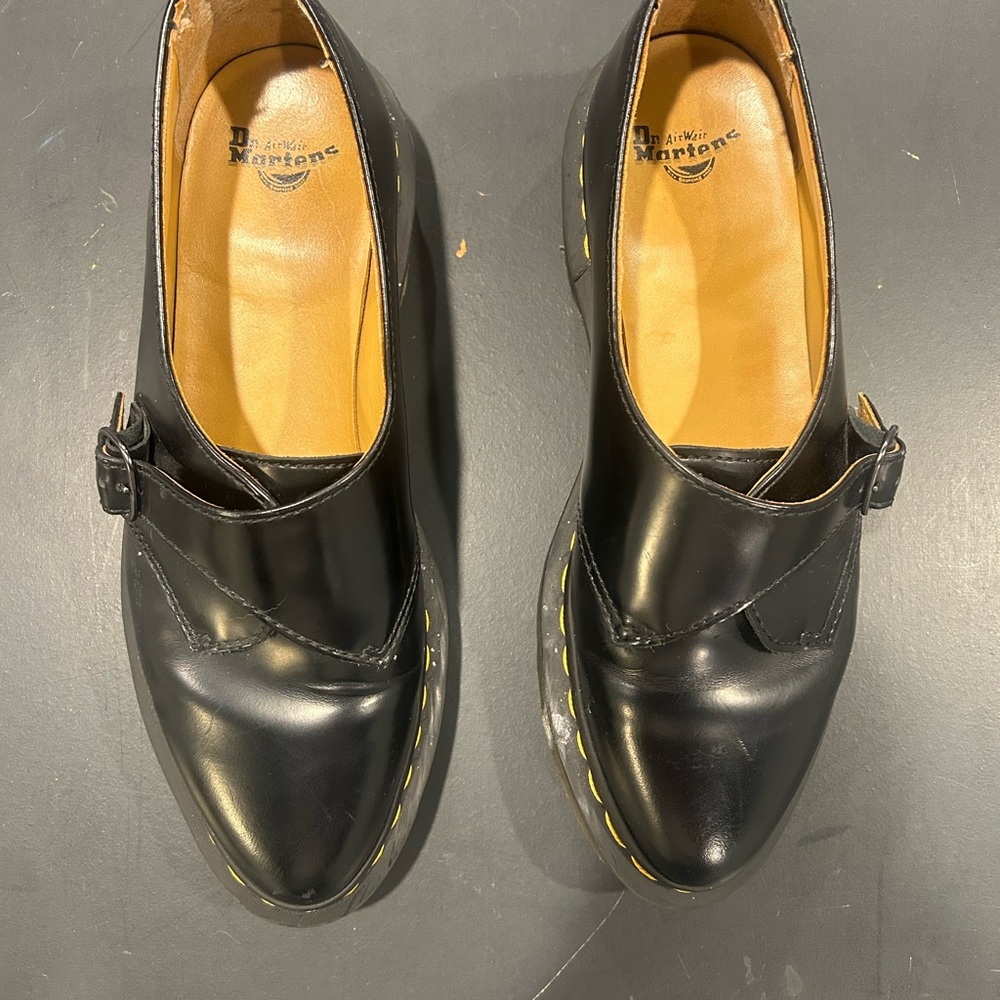 Dr. Martens Black and Tan Leather Footwear